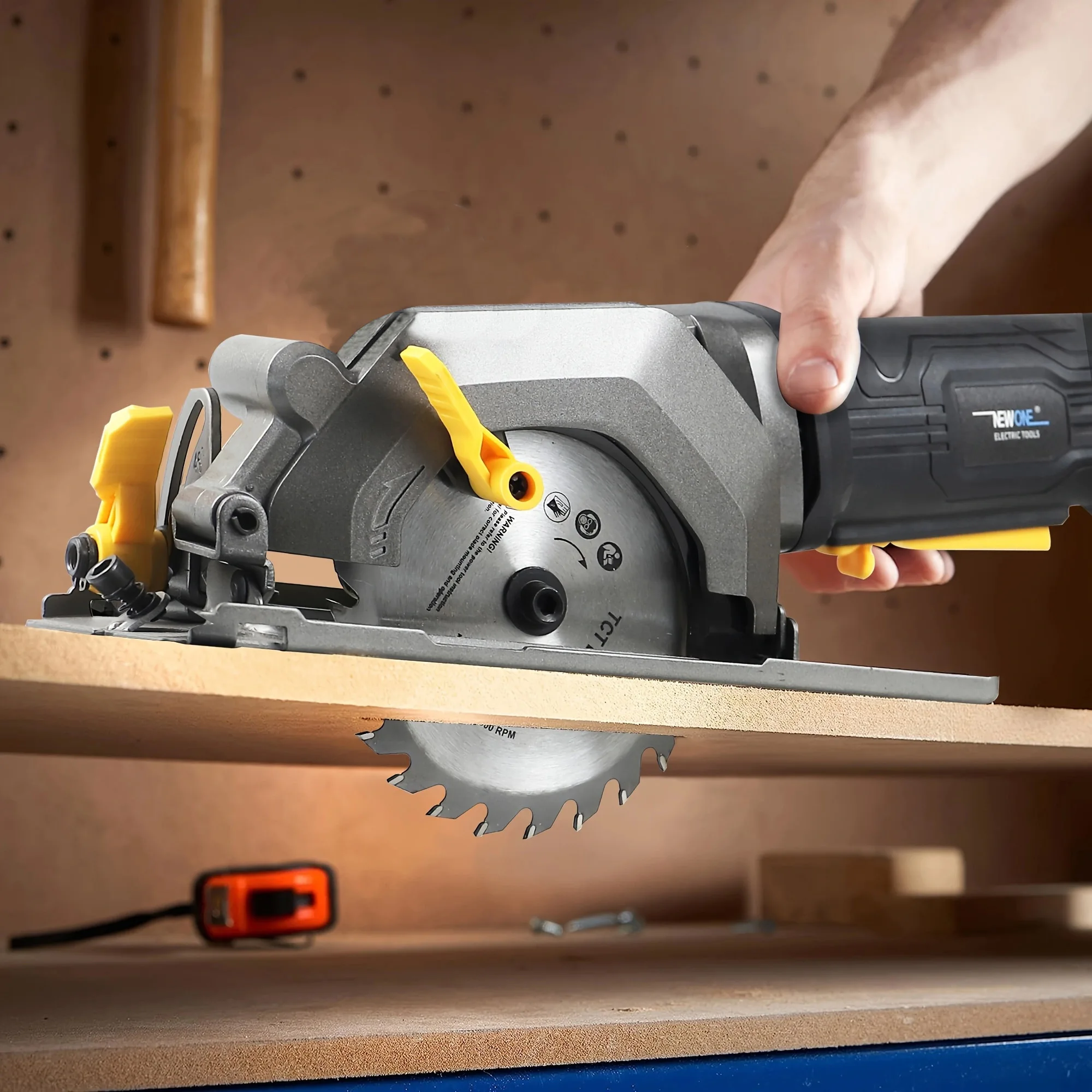 Minisierra Circular eléctrica con láser, herramienta multifunción para cortar madera, tubo de PVC, azulejos, bricolaje, 600W/705W