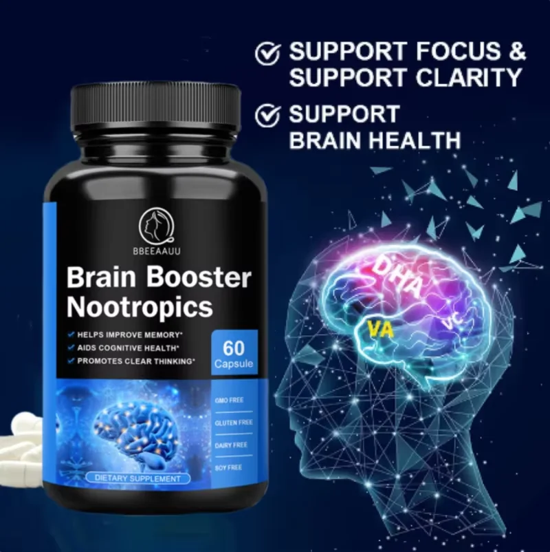 BBEEAAUU-cápsula de 100mg de fosfatidilserina para la memoria y el enfoque, suplemento nootrópico para la salud del cerebro inteligente BBEEAAUU-cápsula de 100mg de fosfatidilserina para la memoria y el enfoque, suplemento nootrópico para la salud del cerebro inteligente