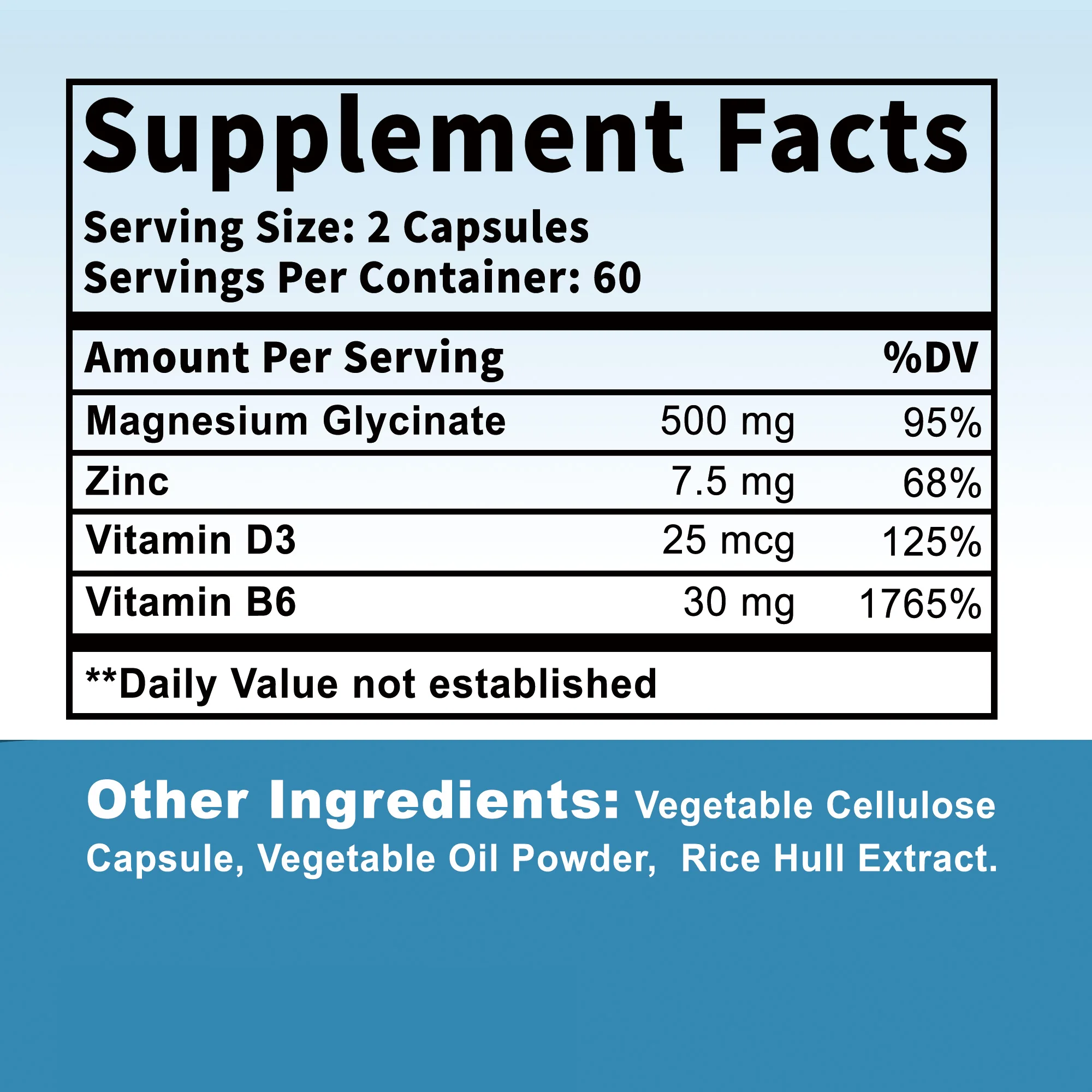 Magnesium Glycinate + Zinc Supplement - Immune System Support, Muscle, Joint and Bone Health - 120 Capsules - Imagen 2