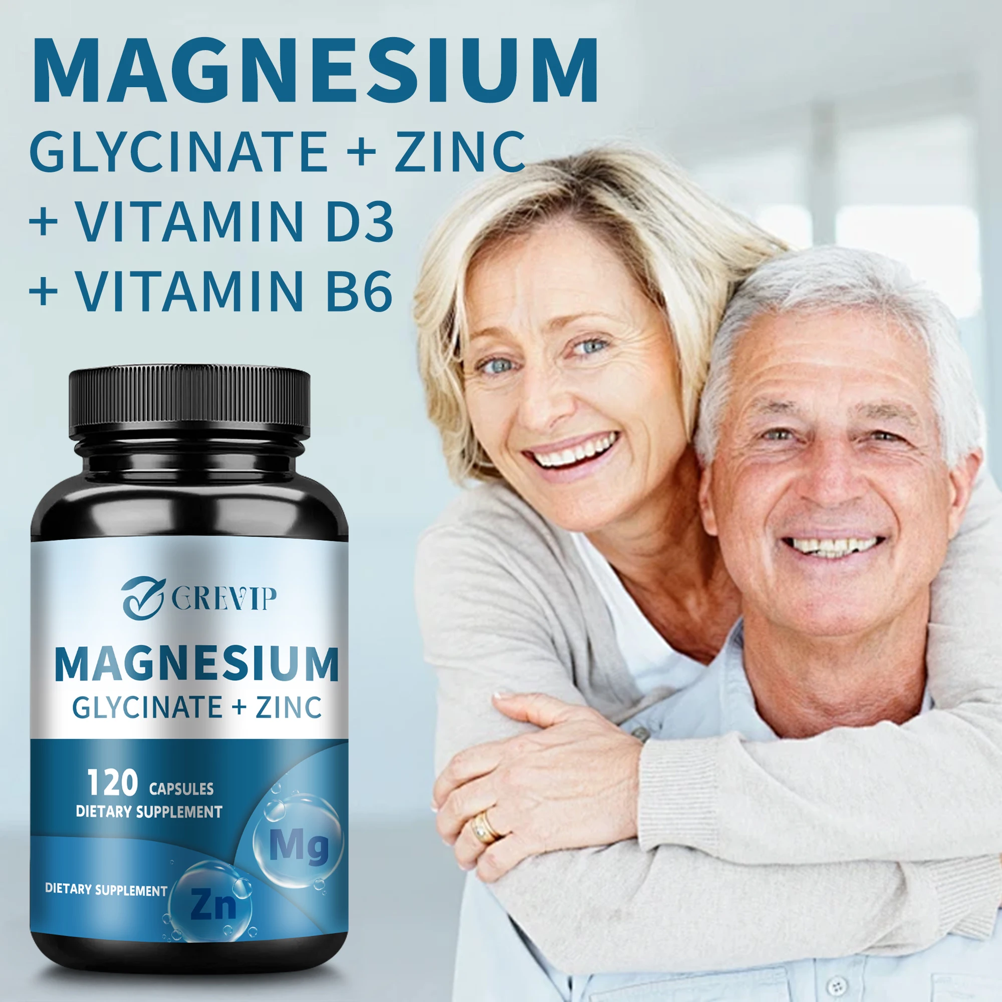 Magnesium Glycinate + Zinc Supplement - Immune System Support, Muscle, Joint and Bone Health - 120 Capsules Magnesium Glycinate + Zinc Supplement - Immune System Support, Muscle, Joint and Bone Health - 120 Capsules