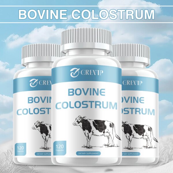 Suplemento de calostro bovino-20% IgG-Sistema inmunológico Boost, Gut, salud intestinal-120 cápsulas