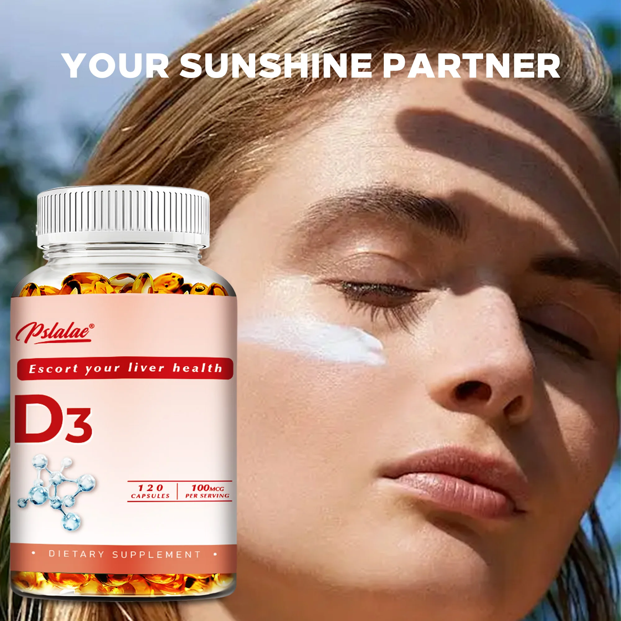 Vitamina D3-Promueve huesos y dientes fuertes, inmunidad, función muscular saludable-120 cápsulas