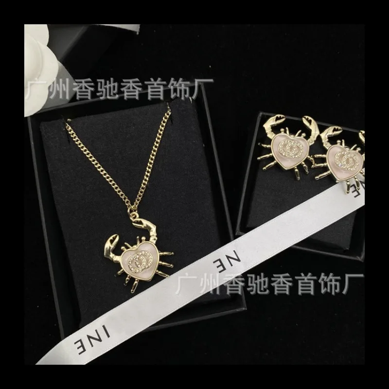 Grandma Xiang Ocean Series Crab Design Love Necklace Set High Quality Summer Refreshing