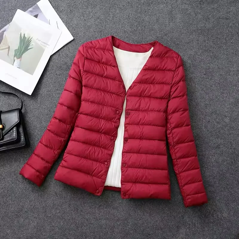 Plus Size Female Light Duck Down Matt Fabric Lightweight Coat Warm Women Windbreaker Parka Women's Down Jackets