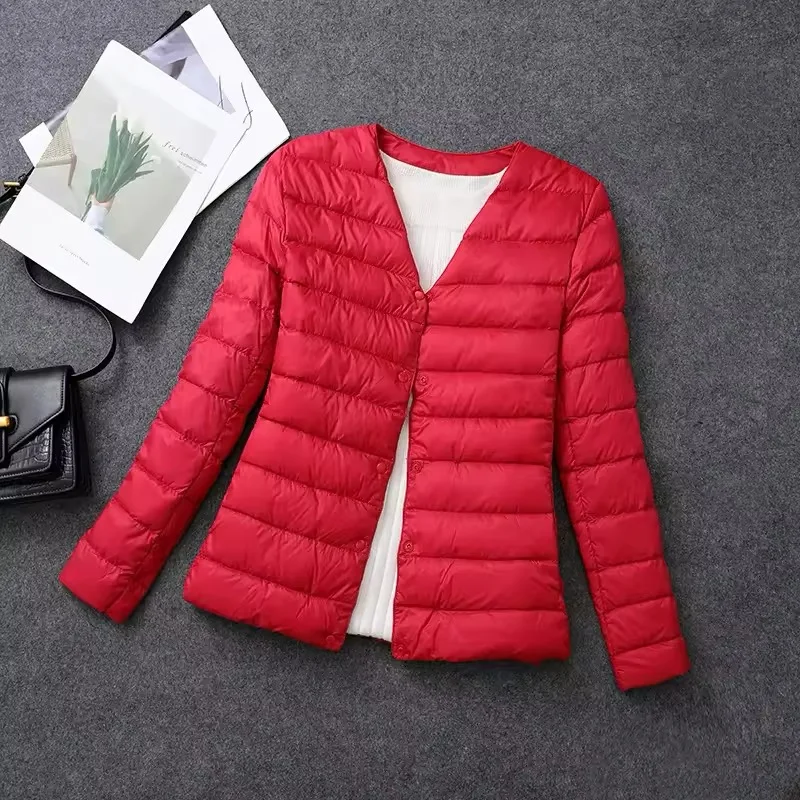 Plus Size Female Light Duck Down Matt Fabric Lightweight Coat Warm Women Windbreaker Parka Women's Down Jackets