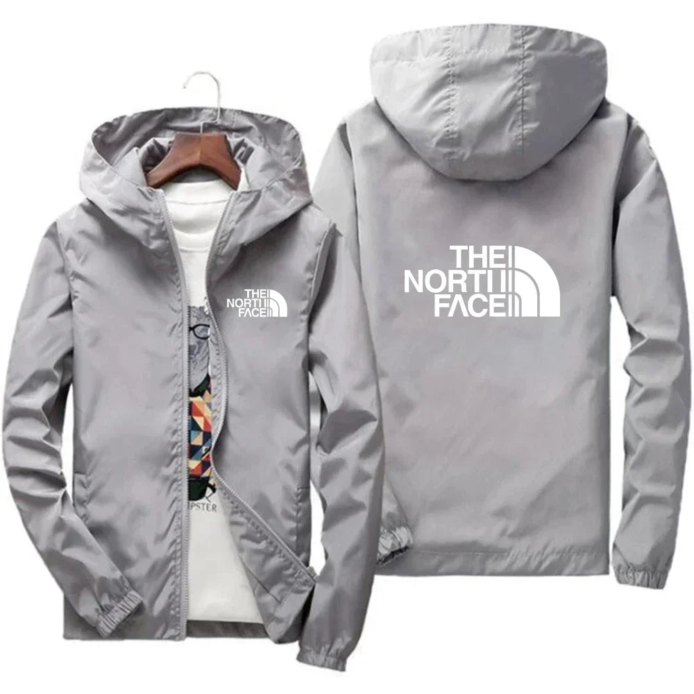 2026 Fashion Men's Casual Outdoor sportswear Men's fashion jacket, large size S-7XL Windproof zipper hooded jacket