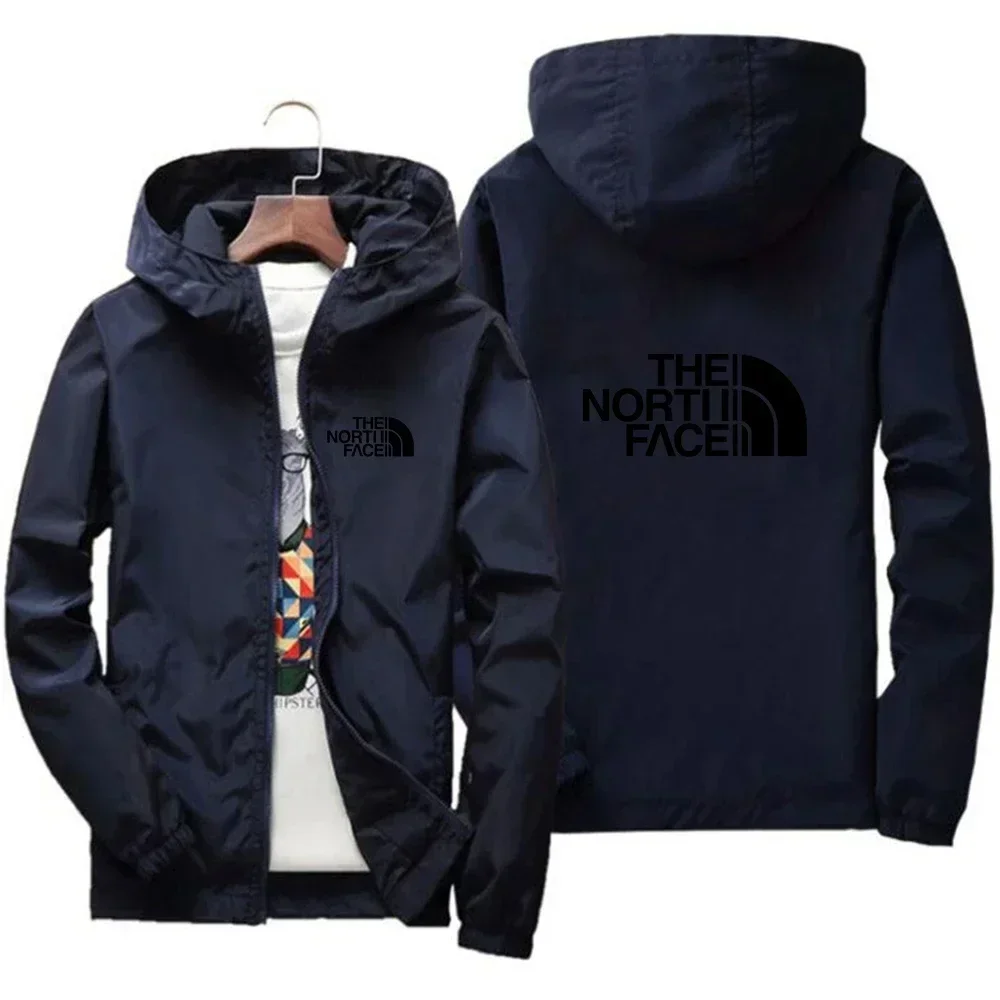 2026 Fashion Men's Casual Outdoor sportswear Men's fashion jacket, large size S-7XL Windproof zipper hooded jacket