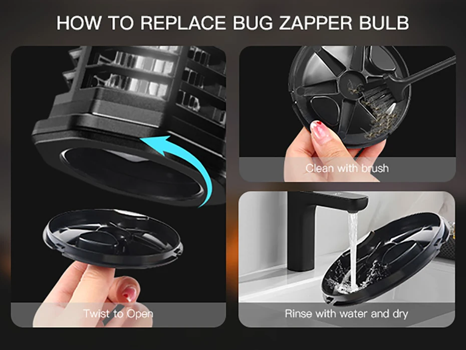 Bug Zapper Outdoor 4000V Powerful Electric Mosquito Zapper 15w Fly Trap Outdoor, IPX4 Fly Zapper for Indoor Yard Backyard Patio