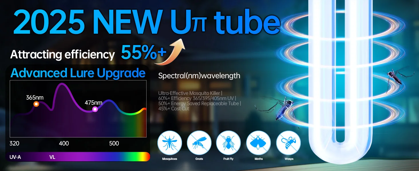 Electric Bug Zapper,Indoor Insect Killer with Switch Waterproof MosqMosquito  Repellent Outdoor, Fly Traps for Backyard Patio