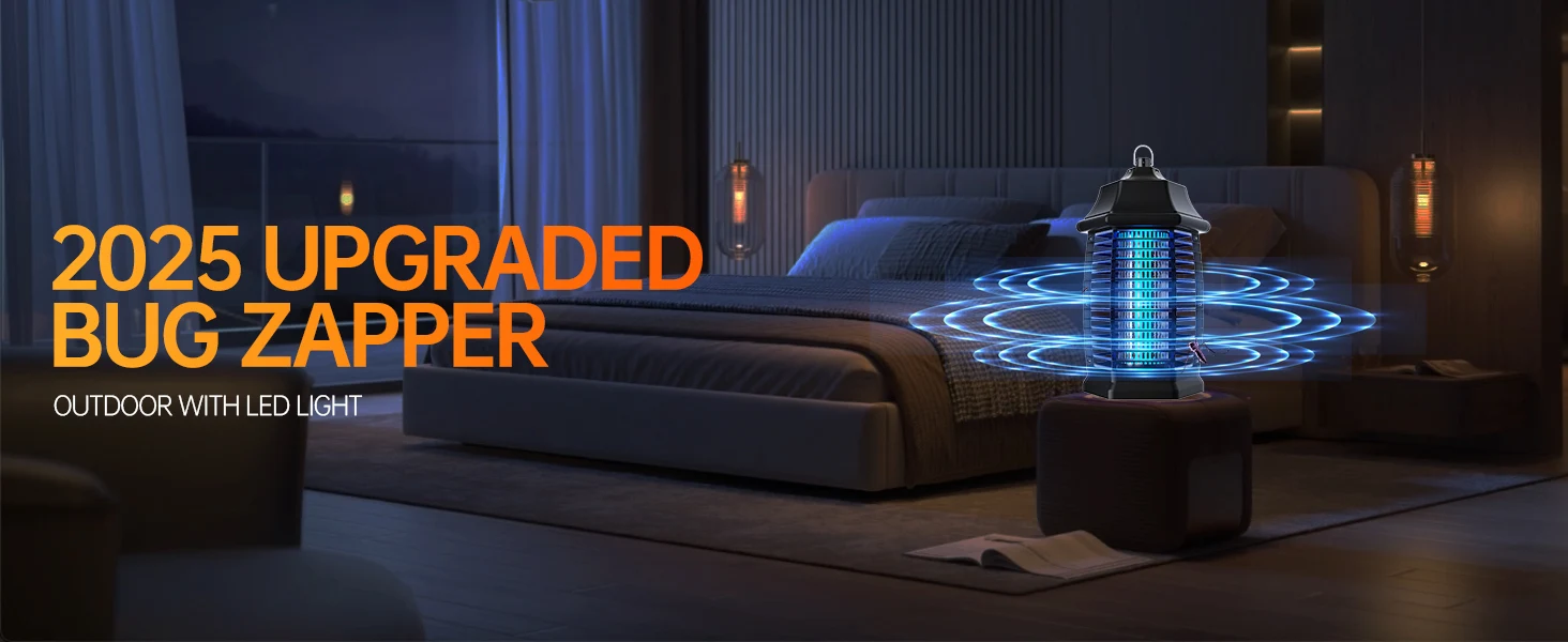 Electric Bug Zapper,Indoor Insect Killer with Switch Waterproof MosqMosquito  Repellent Outdoor, Fly Traps for Backyard Patio