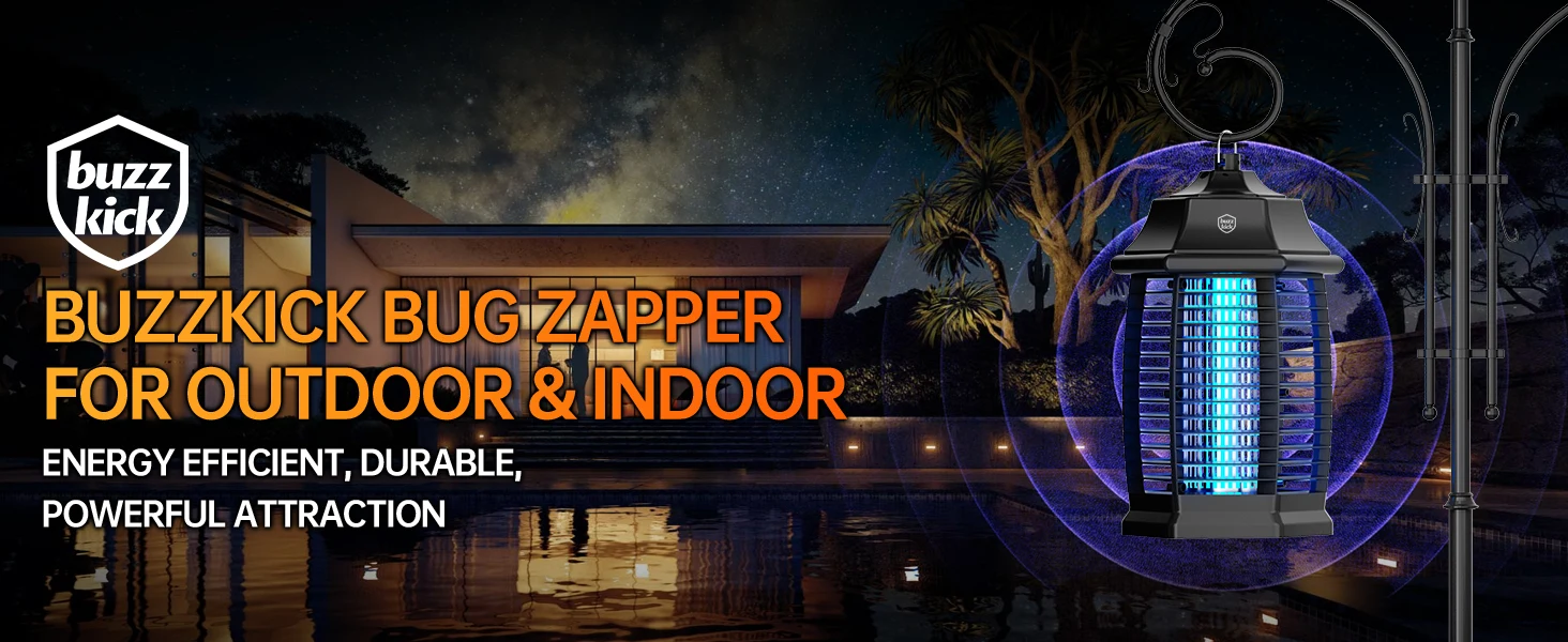 Electric Bug Zapper,Indoor Insect Killer with Switch Waterproof MosqMosquito  Repellent Outdoor, Fly Traps for Backyard Patio