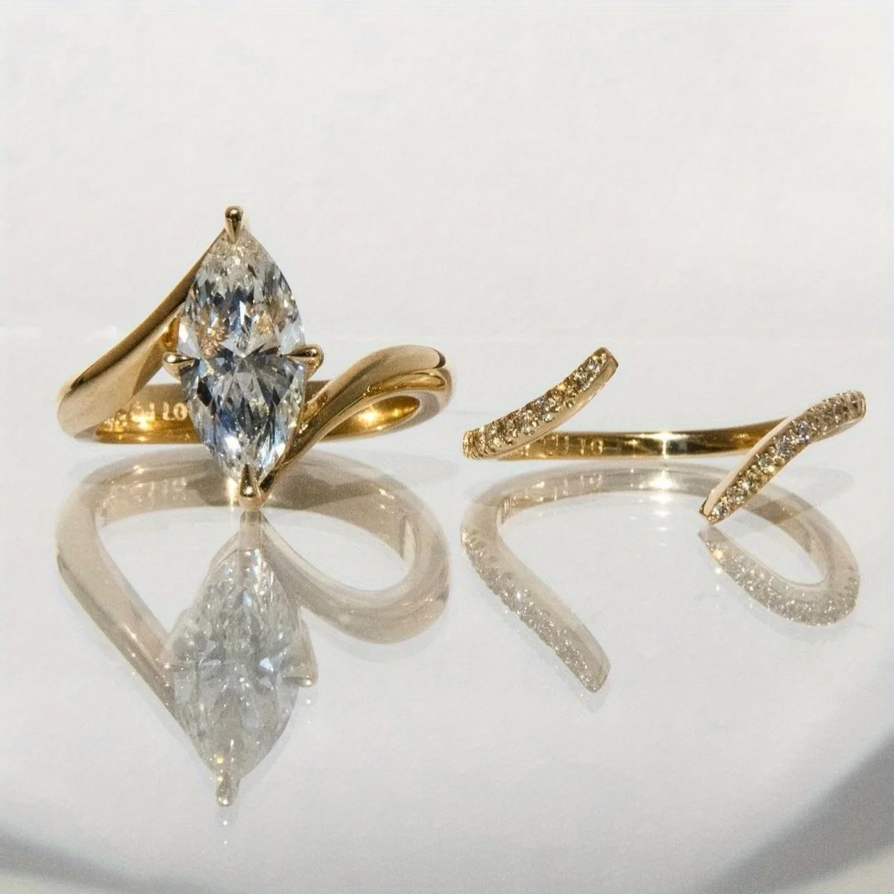 2PC 3CT Marquise Moissanite Bridal Wedding Set, S925 Sterling 925 Silver Anniversary Stackable Rings Fine jewelry