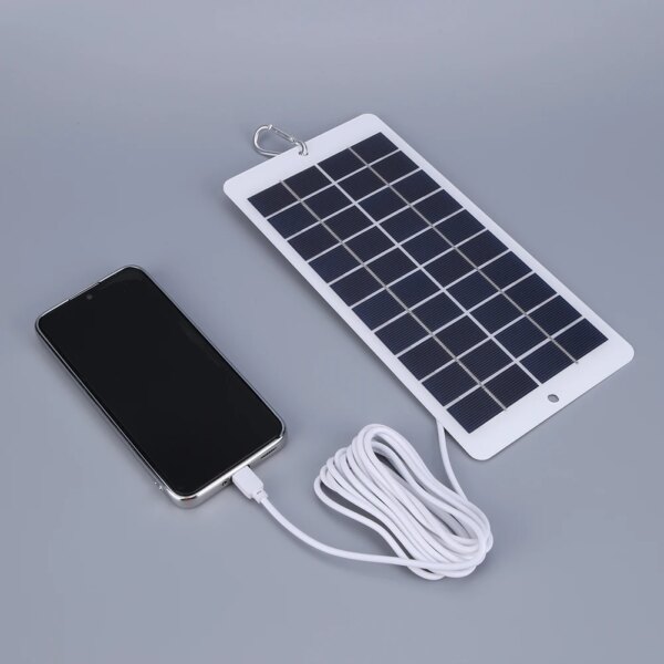 20W 5V Outdoor Solar Panels Type-C Solar Portable Charging Panel Lightweight Courtyard Lighting for Doorbell Security Monitoring