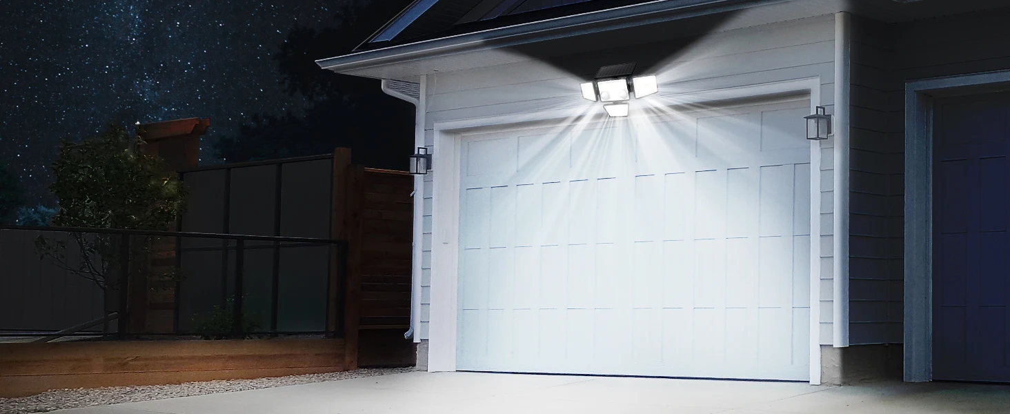 Solar Outdoor Lights - 3000LM 188 LED Motion Sensor Lights Solar Flood Security Lights for Backyard Yard Patio